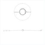 Armband Weißgold 18kt 0,07 Diamantschmuck mit 22 Diamanten - 5F659