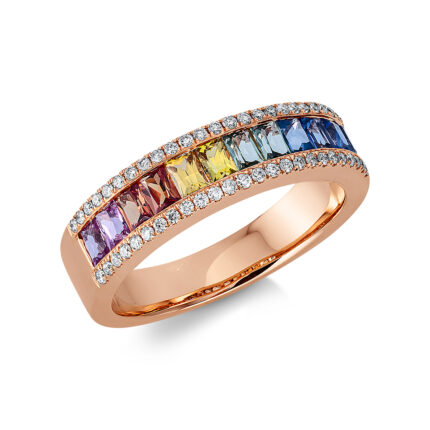 Farbstein Rosegold 18kt 0,19 Diamantringe Farbstein 1,22 ct - 1BH17