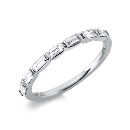 Baguette Weißgold 18kt 0,34 Diamantringe mit 7 Diamanten - 1CU59