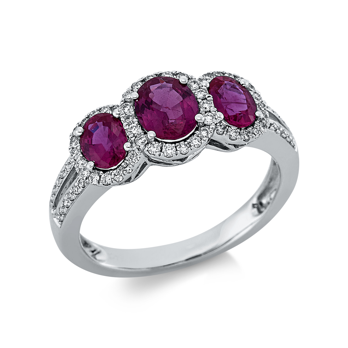 1CY73W Farbstein Weißgold 18kt 0,25 Diamantringe Farbstein 1,54 ct - 1CY73 – Bild 1