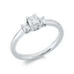 Solitaeire Weißgold 18kt 0,65 Diamantringe mit 3 Diamanten - 1EA58