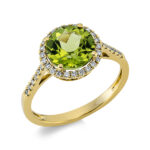 Farbstein Gelbgold 18kt 0,19 Diamantringe Farbstein 2,4 ct - 1EH47