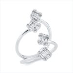 Baguette Weißgold 18kt 0,77 Diamantringe mit 40 Diamanten - 1FC59