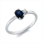 Farbstein Weißgold 18kt 0,08 Diamantringe Farbstein 0,57 ct - 1GX32