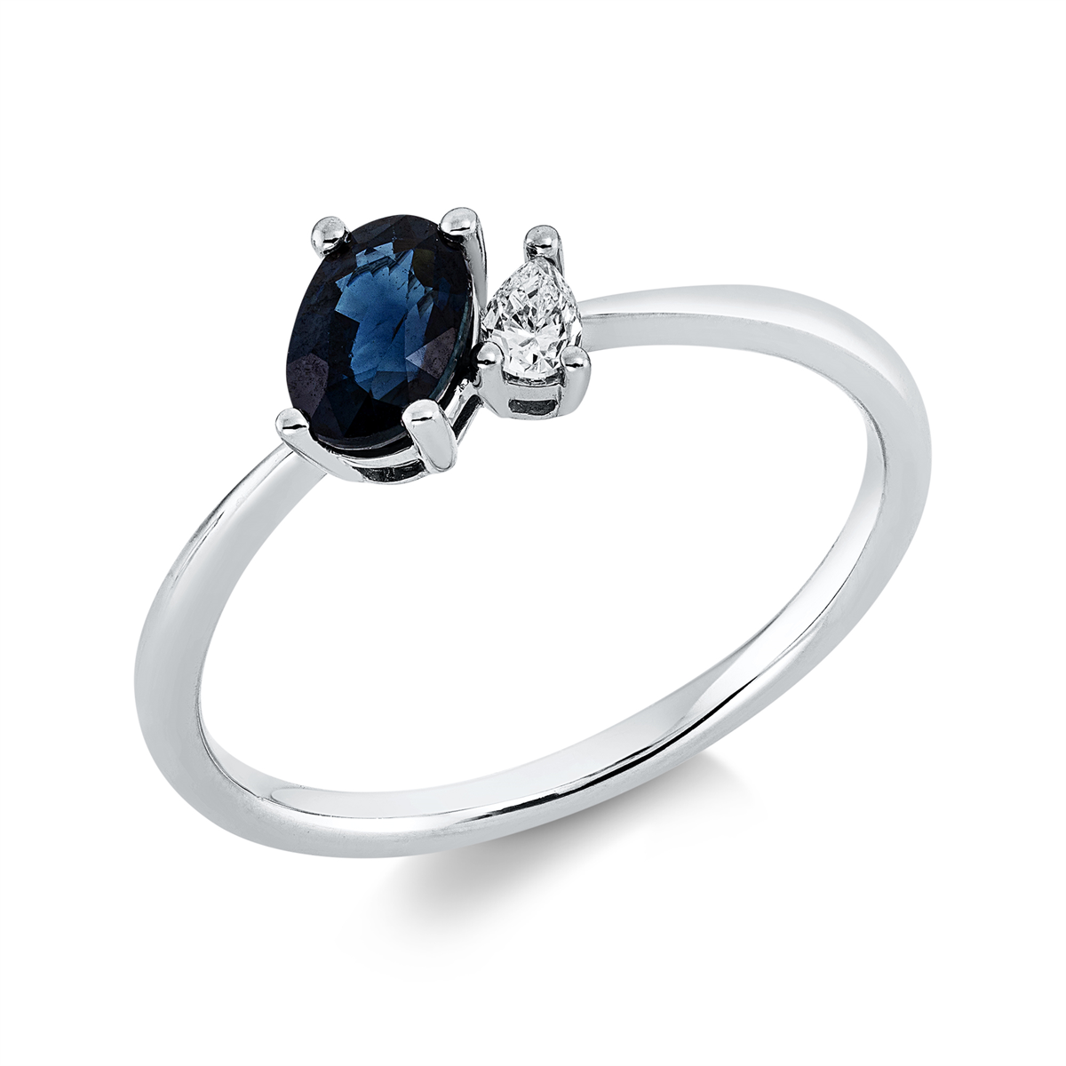 1GX40W Farbstein Weißgold 18kt 0,08 Diamantringe Farbstein 0,68 ct - 1GX40 – Bild 1