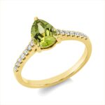 Farbstein 3er-Krappe Gelbgold 18kt 0,15 Diamantringe Farbstein 1,37 ct - 1GX48