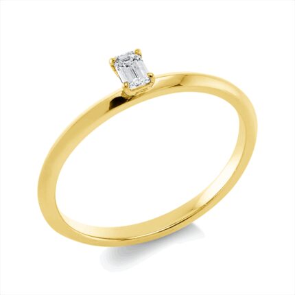 Solitaeire 4er-Krappe Gelbgold 18kt 0,16 Diamantringe mit 1 Diamanten - 1HM81