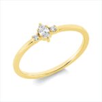 Solitaeire 2er-Krappe Gelbgold 18kt 0,13 Diamantringe mit 3 Diamanten - 1HN01