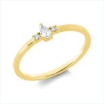 Solitaeire 3er-Krappe Gelbgold 18kt 0,13 Diamantringe mit 3 Diamanten - 1HN02