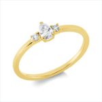 Solitaeire 3er-Krappe Gelbgold 18kt 0,24 Diamantringe mit 3 Diamanten - 1HN07