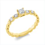 Solitaeire Gelbgold 18kt 0,47 Diamantringe mit 5 Diamanten - 1HN53