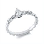 Solitaeire Weißgold 18kt 0,46 Diamantringe mit 5 Diamanten - 1HN56