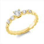 Solitaeire Gelbgold 18kt 0,48 Diamantringe mit 5 Diamanten - 1HN74