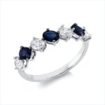 Farbstein Weißgold 18kt 0,60 Diamantringe Farbstein 0,76 ct - 1HO23