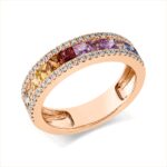 Farbstein Rosegold 18kt 0,23 Diamantringe Farbstein 1,29 ct - 1HO30