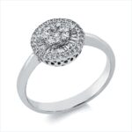 Baguette Weißgold 18kt 0,38 Diamantringe mit 60 Diamanten - 1HO34