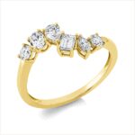 Baguette Gelbgold 18kt 0,68 Diamantringe mit 6 Diamanten - 1HP95