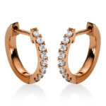Creolen Rosegold 18kt 0,16 Diamantschmuck mit 16 Diamanten - 2I986