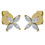 Ohrstecker Gelbgold 18kt 0,33 Diamantschmuck mit 8 Diamanten - 2N415