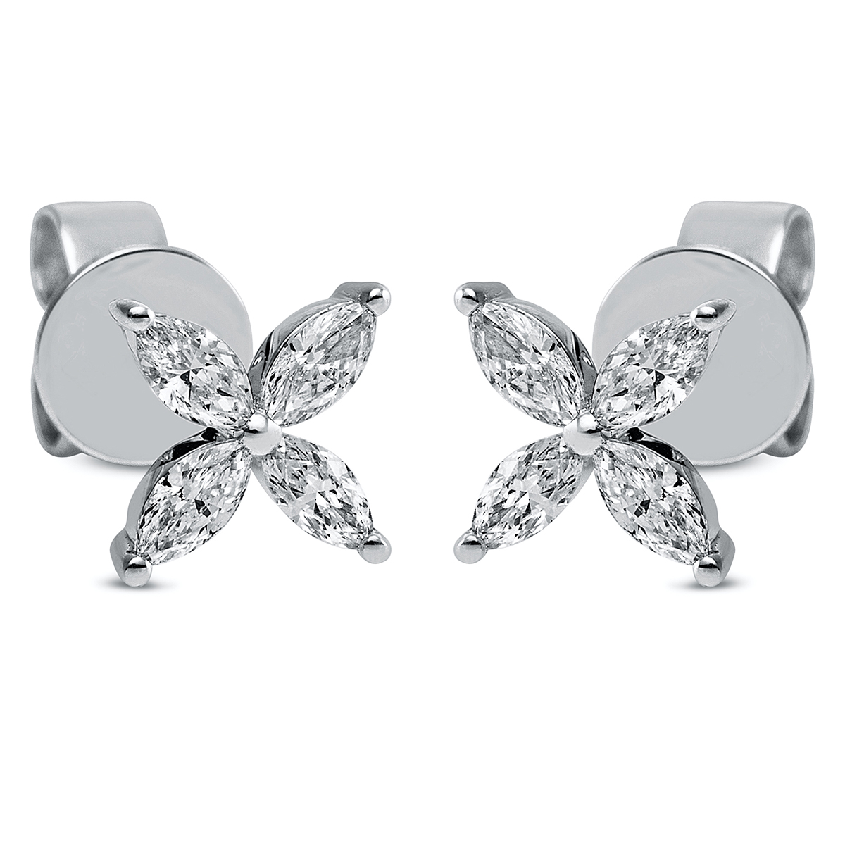 2N415W Ohrstecker Weißgold 18kt 0,30 Diamantschmuck mit 8 Diamanten - 2N415 – Bild 1