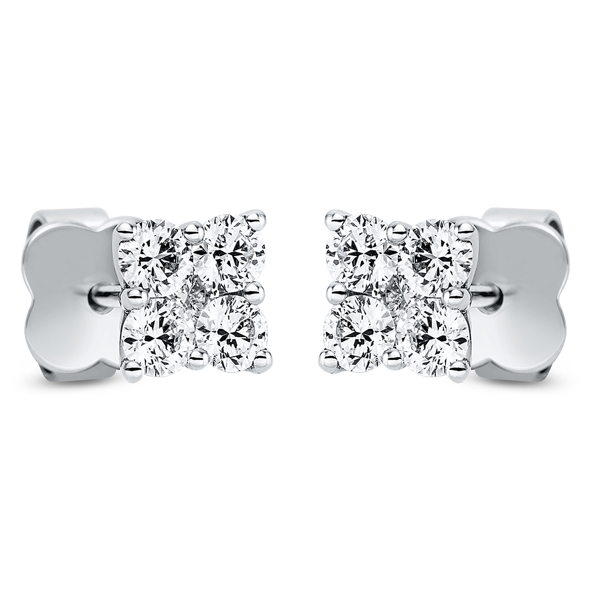 2O893W Ohrstecker Weißgold 18kt 0,63 Diamantschmuck mit 10 Diamanten - 2O893 – Bild 1