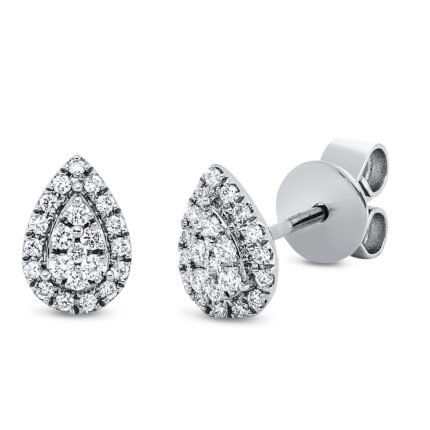 Ohrstecker Weißgold 18kt 0,17 Diamantschmuck mit 44 Diamanten - 2P381