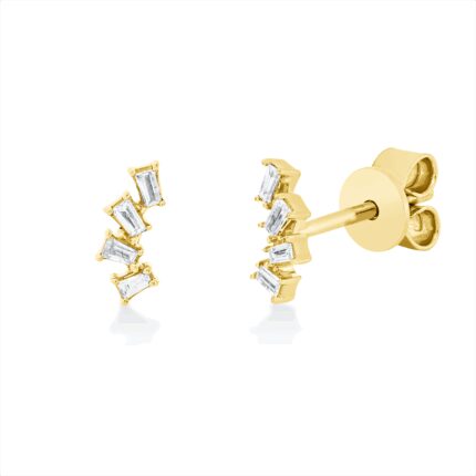 Ohrstecker Gelbgold 18kt 0,09 Diamantschmuck mit 8 Diamanten - 2T272