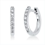 Creolen Weißgold 18kt 0,24 Diamantschmuck mit 14 Diamanten - 2U140