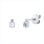Ohrstecker 4er-Krappe Weißgold 18kt 0,02 Diamantschmuck Farbstein 0,31 ct - 2U190
