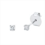 Ohrstecker 4er-Krappe Weißgold 18kt 0,10 Diamantschmuck mit 2 Diamanten - 2U246