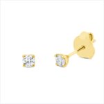 Ohrstecker 4er-Krappe Gelbgold 18kt 0,20 Diamantschmuck mit 2 Diamanten - 2U248
