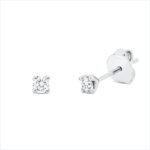 Ohrstecker 4er-Krappe Weißgold 18kt 0,19 Diamantschmuck mit 2 Diamanten - 2U260
