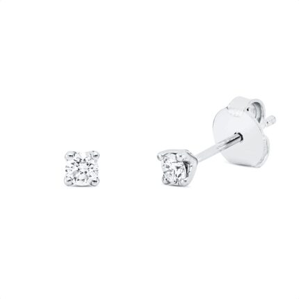 Ohrstecker 4er-Krappe Weißgold 18kt 0,19 Diamantschmuck mit 2 Diamanten - 2U260