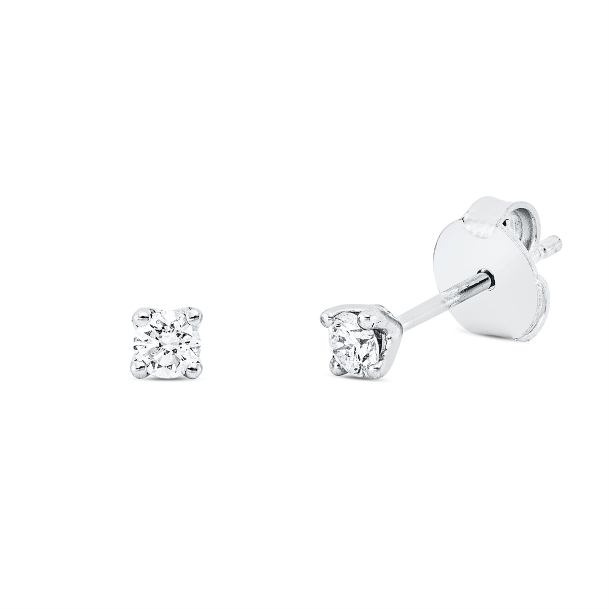 2U260W Ohrstecker 4er-Krappe Weißgold 18kt 0,19 Diamantschmuck mit 2 Diamanten - 2U260 – Bild 1