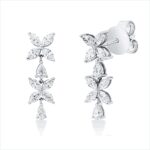 Ohrstecker Weißgold 18kt 0,79 Diamantschmuck mit 20 Diamanten - 2U963