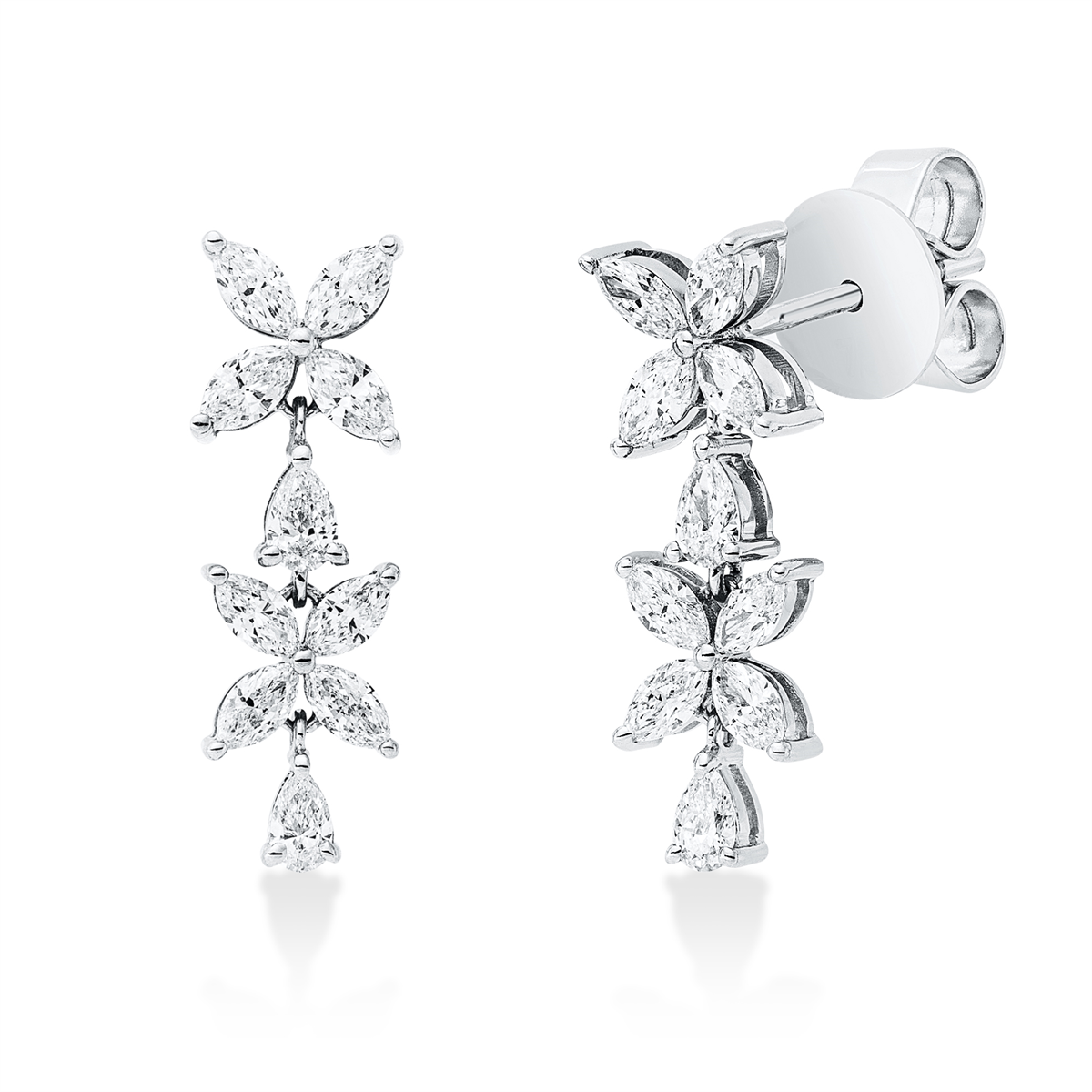 2U963W Ohrstecker Weißgold 18kt 0,79 Diamantschmuck mit 20 Diamanten - 2U963 – Bild 1