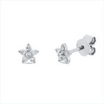 Ohrstecker Weißgold 18kt 0,14 Diamantschmuck mit 12 Diamanten - 2V014