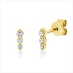 Ohrstecker Gelbgold 18kt 0,13 Diamantschmuck mit 6 Diamanten - 2V017