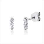 Ohrstecker Weißgold 18kt 0,13 Diamantschmuck mit 6 Diamanten - 2V017