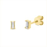 Ohrstecker 4er-Krappe Gelbgold 18kt 0,12 Diamantschmuck mit 2 Diamanten - 2V019