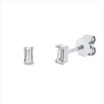 Ohrstecker 4er-Krappe Weißgold 18kt 0,15 Diamantschmuck mit 2 Diamanten - 2V019