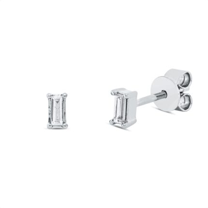 Ohrstecker 4er-Krappe Weißgold 18kt 0,15 Diamantschmuck mit 2 Diamanten - 2V019