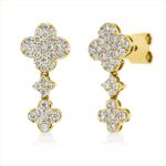 Ohrstecker Gelbgold 18kt 0,53 Diamantschmuck mit 76 Diamanten - 2V020