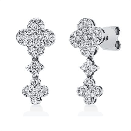 Ohrstecker Weißgold 18kt 0,53 Diamantschmuck mit 76 Diamanten - 2V020