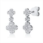 Ohrstecker Weißgold 18kt 0,50 Diamantschmuck mit 76 Diamanten - 2V023