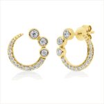 Ohrstecker Gelbgold 18kt 0,32 Diamantschmuck mit 34 Diamanten - 2V026