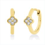 Creolen Gelbgold 18kt 0,08 Diamantschmuck mit 8 Diamanten - 2V030