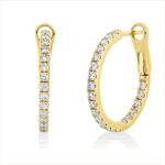 Creolen Gelbgold 18kt 0,70 Diamantschmuck mit 44 Diamanten - 2V057