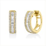 Creolen Gelbgold 18kt 0,76 Diamantschmuck mit 110 Diamanten - 2V059
