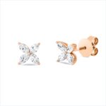 Ohrstecker Rosegold 18kt 0,55 Diamantschmuck mit 8 Diamanten - 2V086